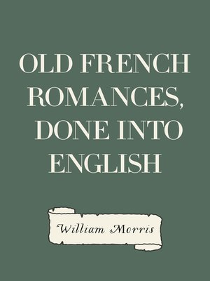 cover image of Old French Romances, Done into English